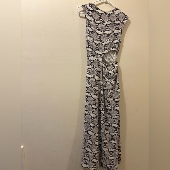A.L.C. Brown and White Maxi Dress - size 0 - snake skin - cut out - Picture 7 of 7
